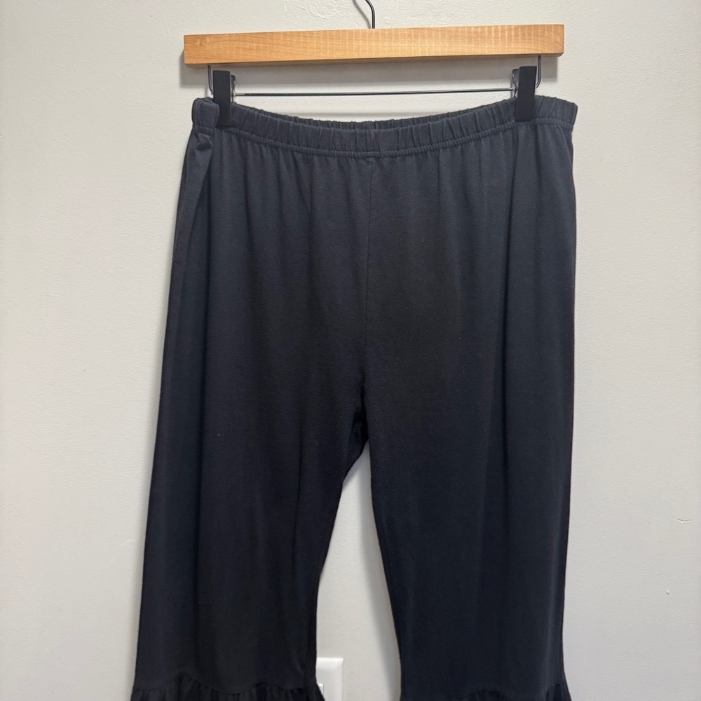 April Cornell Bell Bottom Pants Flower Embroidery Hippie Boho Gypsy Size XXL - Picture 3 of 10